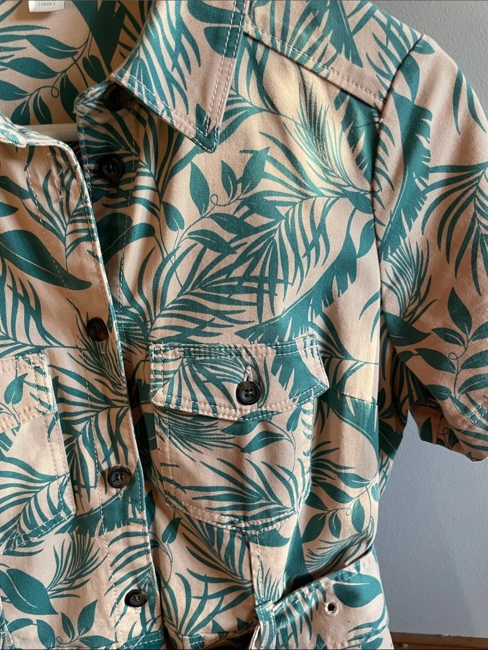 Boden Shirt Dress Floral Midi in Pink & Green - Picture 5 of 5